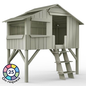 Bett halbhoch 90x190cm CABANE Mathy by Bols zementgrau