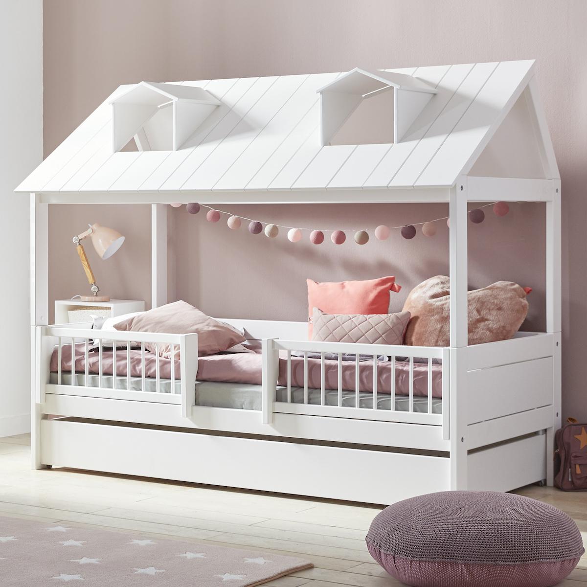 Bett mit Deluxe Lattenrost 90x200cm BEACH HOUSE Lifetime weiß