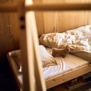 Bett mit Regal 90x200cm GROW Flexa pine