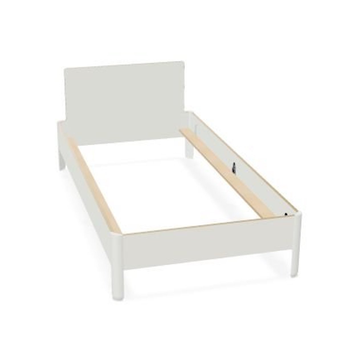 Bett NAIT mit Kopfteil 120x200cm Müller Small Living CPL weiß