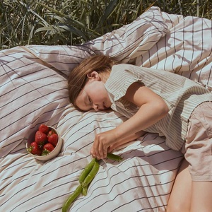 Bettbezug 100x135-40x60cm Dear April Sail Stripes