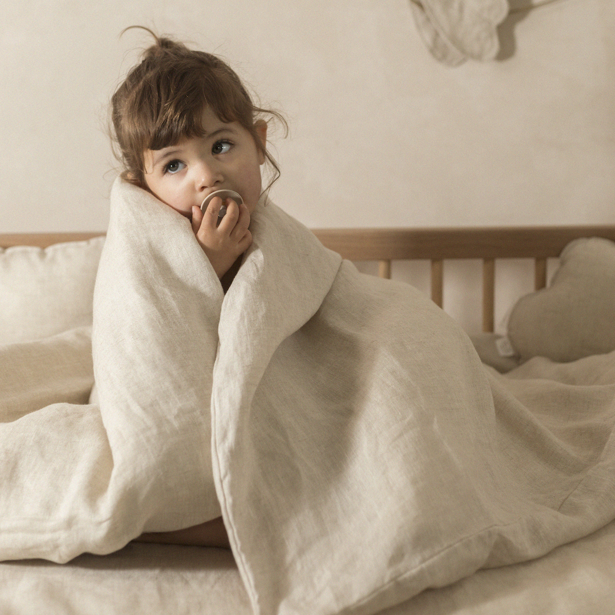 Bettbezug 100x140cm LIN FRANCAIS Nobodinoz Greige