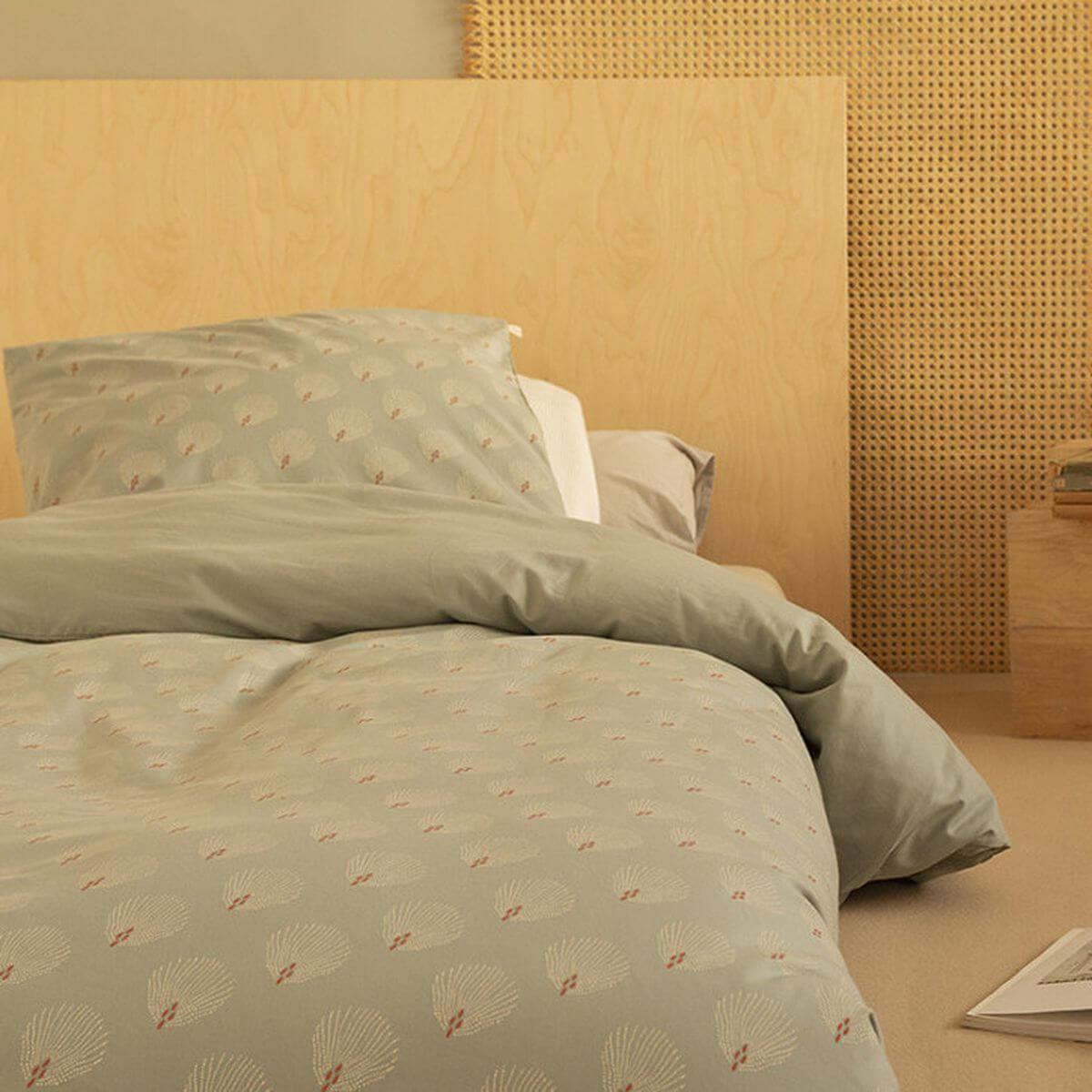 Bettbezug 100x150cm HIMALAYA Nobodinoz Nobodinoz white gatsby-antique green