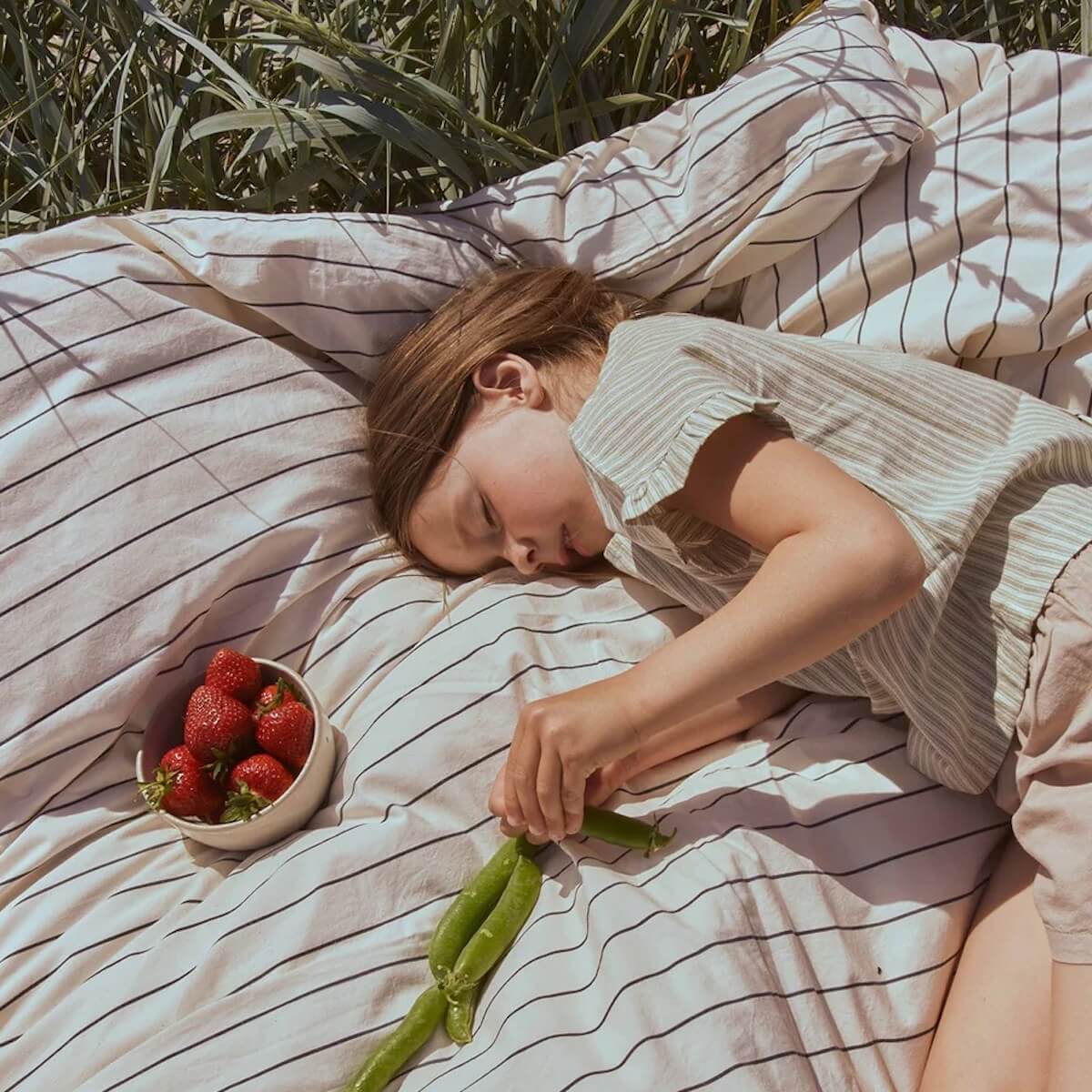 Bettbezug 140x200-63x63cm Dear April Sail Stripes