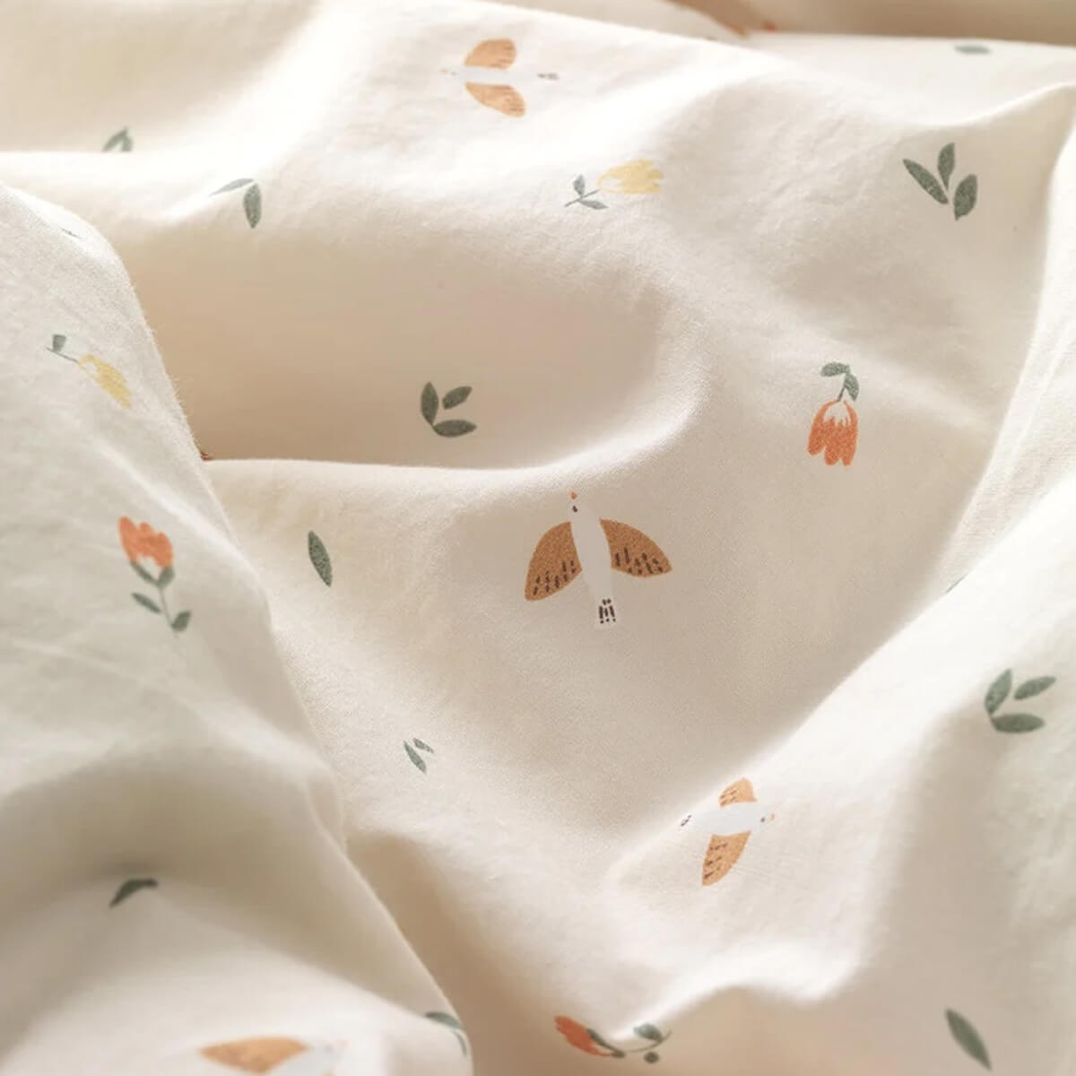 Bettdeckenbezug 100x140-40x45cm Liebe April-Singvögel