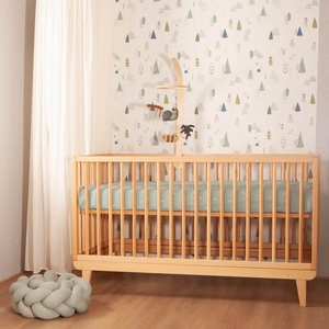 Bettdeckenbezug Baby DUCKS blau beige 100x140cm und Kissenbezug 40x40cm
