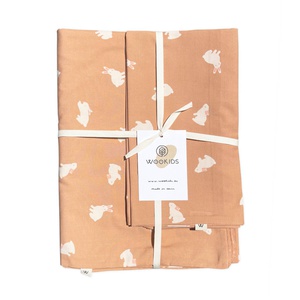 Bettdeckenbezug Baby RABBITS orange 100x140cm und Kissenbezug 40x40cm
