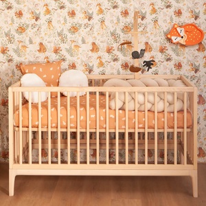 Bettdeckenbezug Baby RABBITS orange 100x140cm und Kissenbezug 40x40cm

