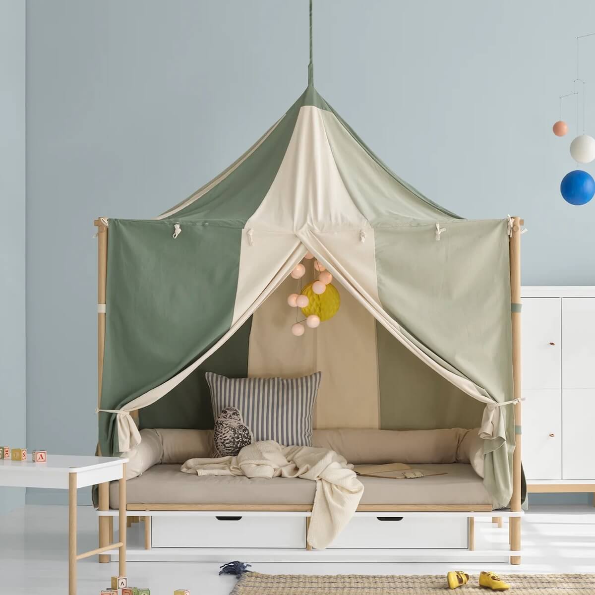 Betthimmel CAMP Circus grün/natur Oliver Furniture