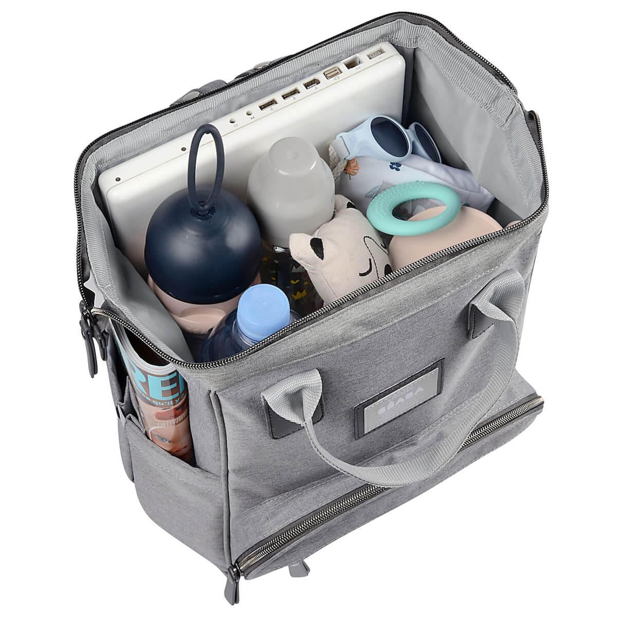 Beutel mit langem Arm WELLINGTON Beaba grau meliert