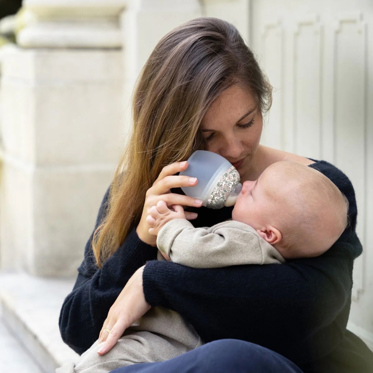 Biberón 240ml Elhée Honigtau rosa