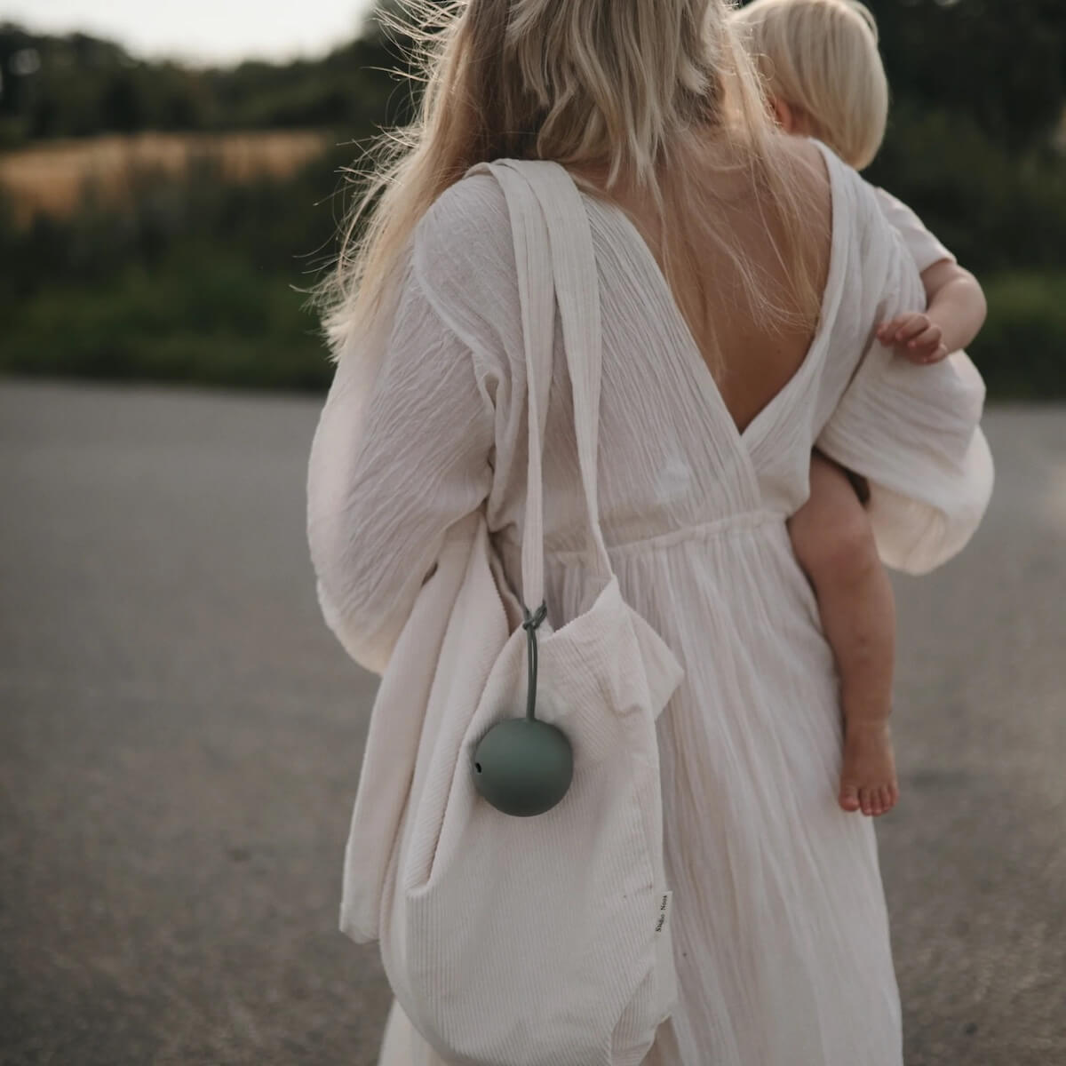 Bibs Silicon Pacifier Case Mushie Cambridge Blue