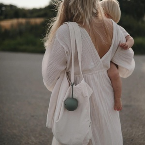 Bibs Silicon Pacifier Case Mushie Cambridge Blue