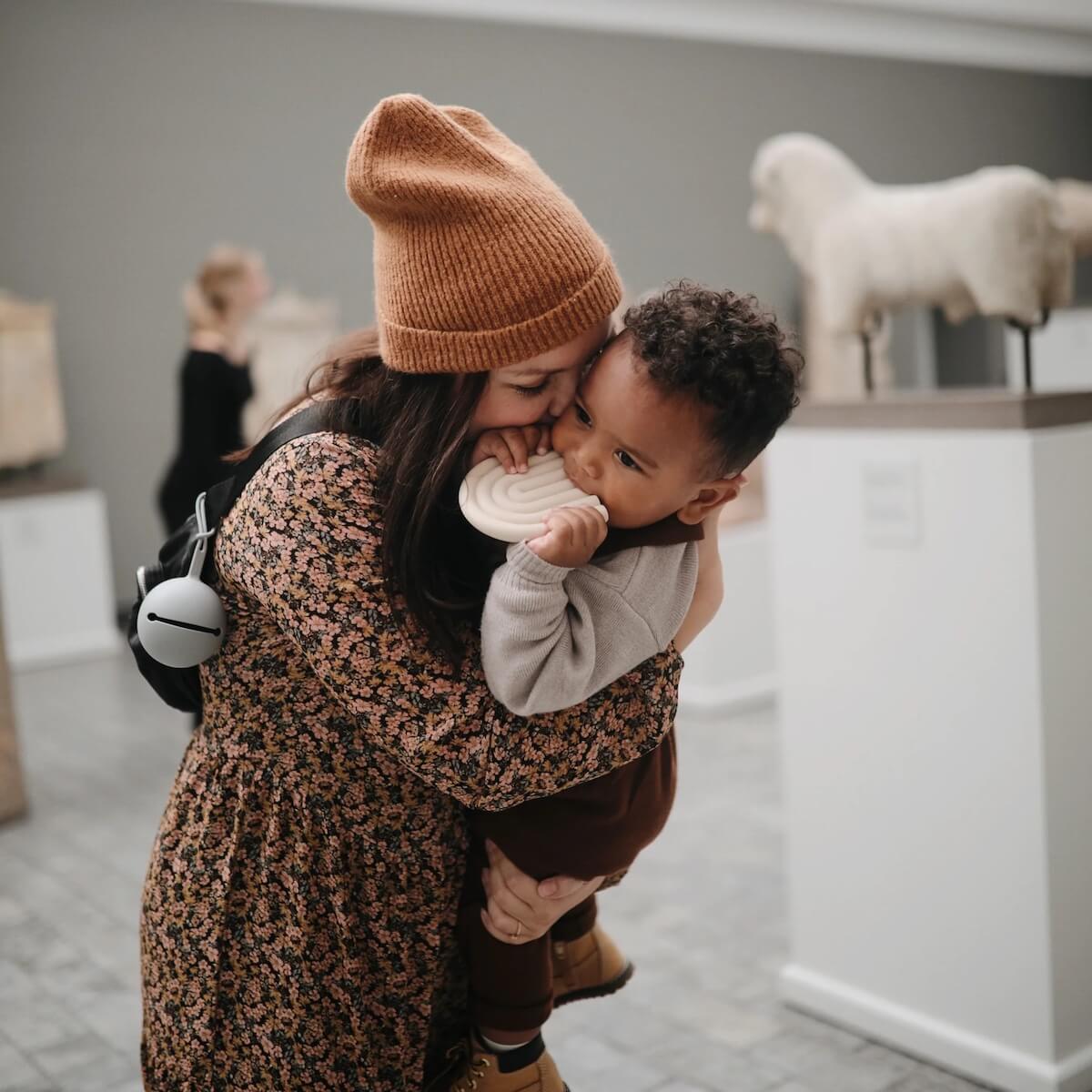 Bibs Silicone Pacifier Case Mushie Stone