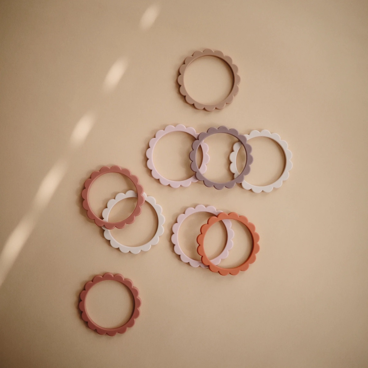 Blumenarmband Pack 3 Mushie Blush Rose Sh.Sand