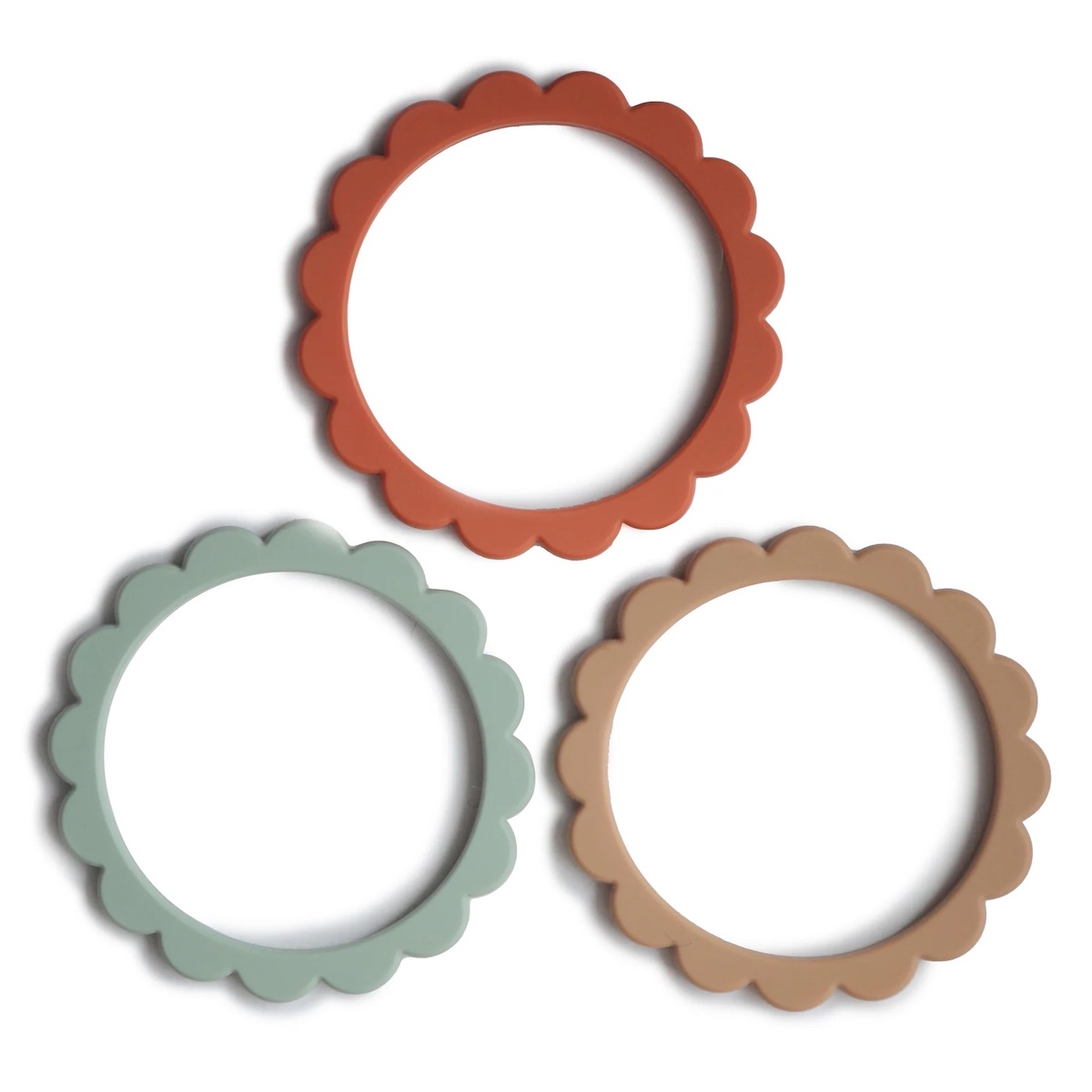 Blumenarmband Pack 3 Mushie Cambr.Blue Clementine Nat.  