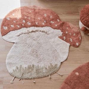 BOLETUS Lorena Canals Natural Olive Chestnut Ivory Teppich 120x120cm