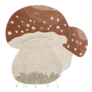 BOLETUS Lorena Canals Natural Olive Chestnut Ivory Teppich 120x120cm