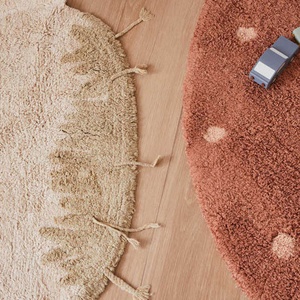 BOLETUS Lorena Canals Natural Olive Chestnut Ivory Teppich 120x120cm