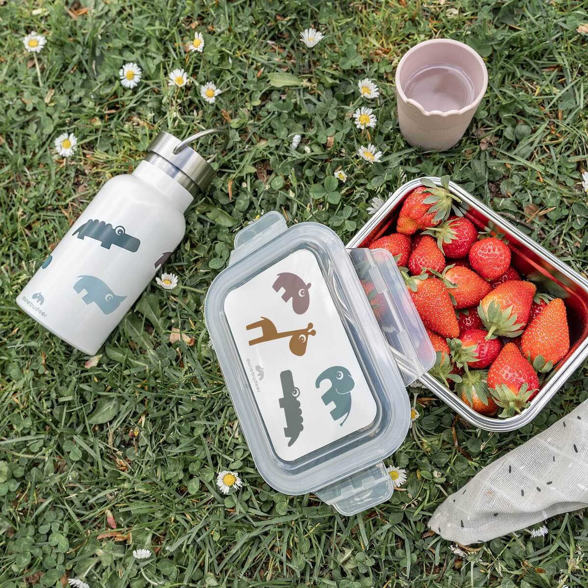 Brotdose Edelstahl Deer Friends Done by Deer Powder