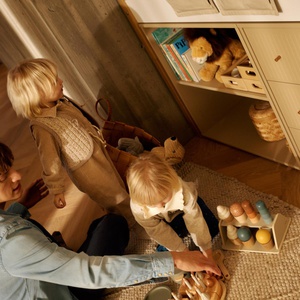 Bücherregal 1 Tablar SAGA Flexa Hafer hellgrau