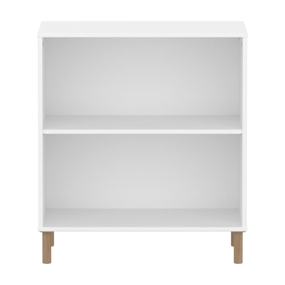 Bücherregal mit Fuß 1 Einlegeboden SAGA Flexa weiß Eiche