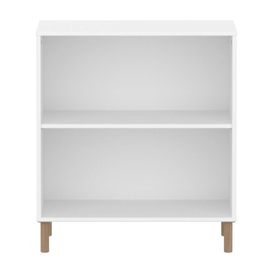 Bücherregal mit Fuß 1 Einlegeboden SAGA Flexa weiß Eiche