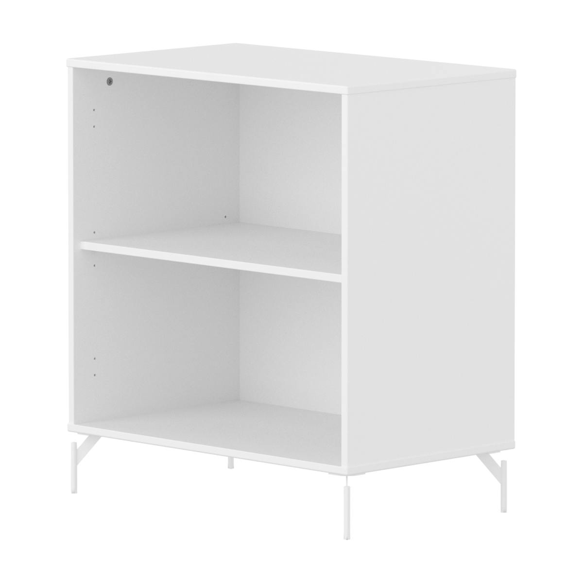 Bücherregal mit Fuß 1 Fachboden SAGA Flexa weiß weiß