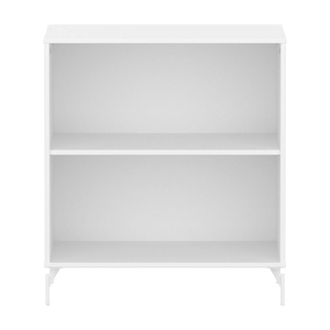Bücherregal mit Fuß 1 Fachboden SAGA Flexa weiß weiß