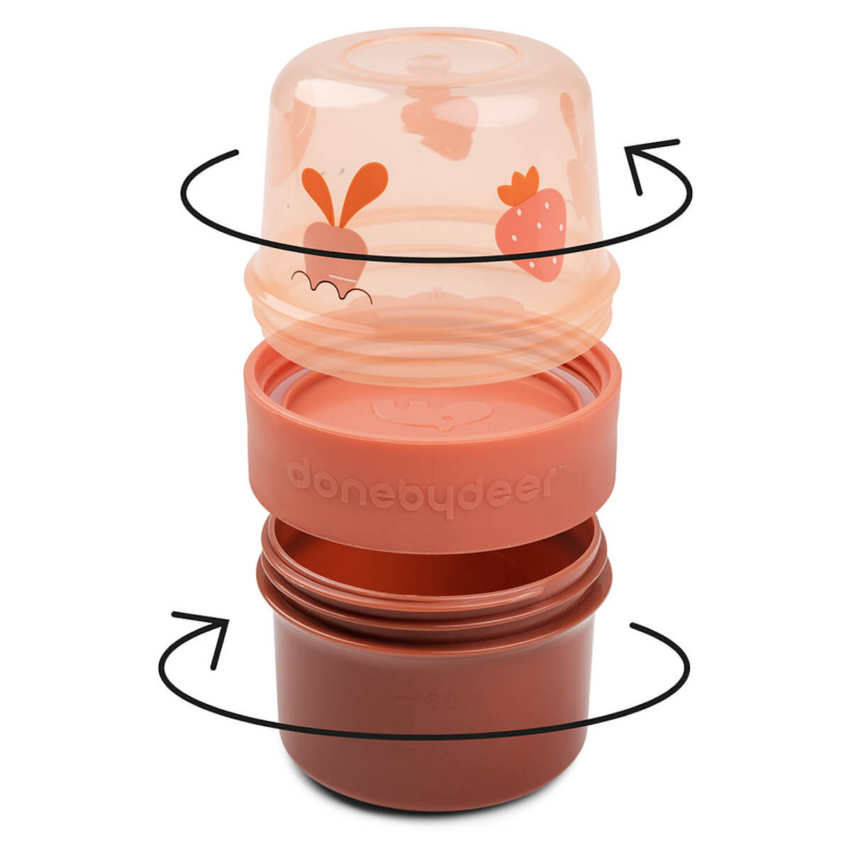 Caja alimentos doble S Birdee Papaya Geschafft von Deer