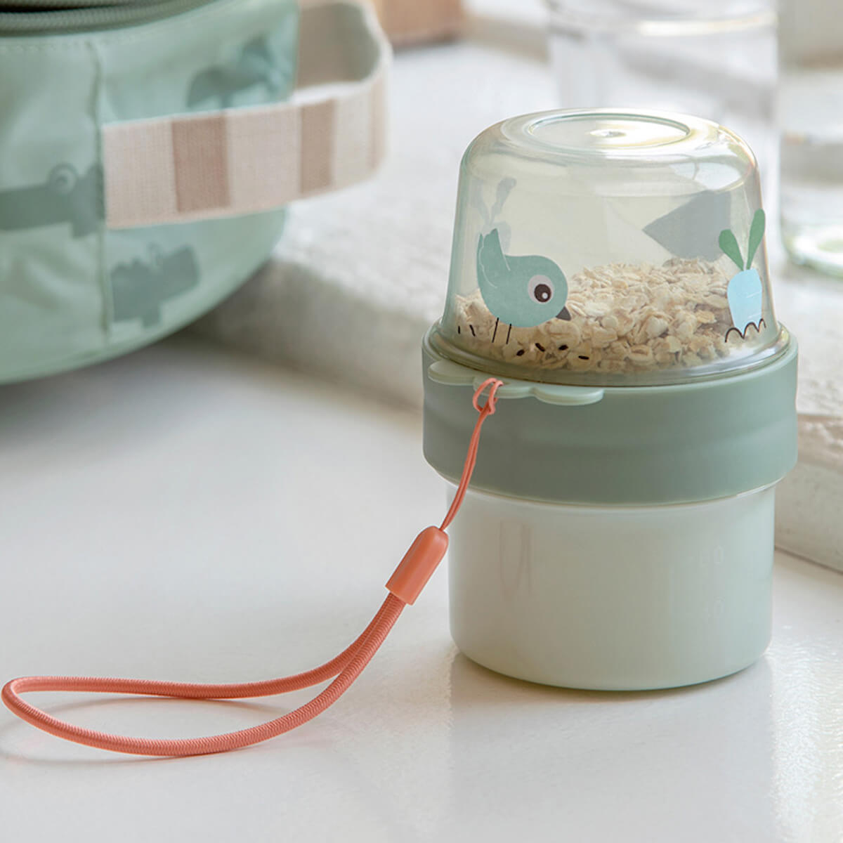 Caja alimentos doble S Birdee Papaya Geschafft von Deer