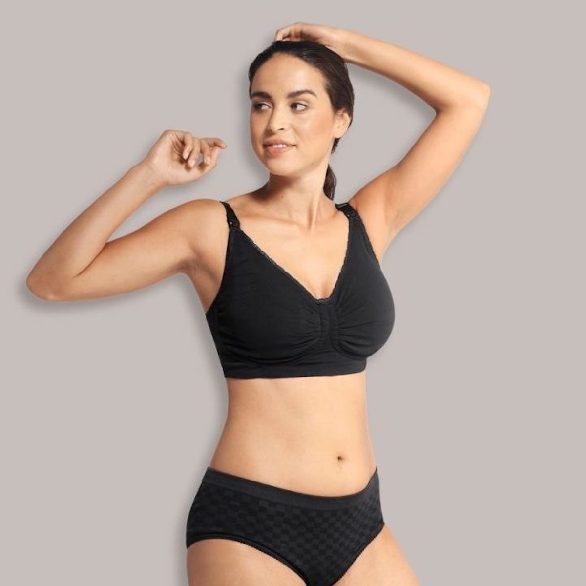 Carri-Gel gepolsterter BH für Schwangerschaft und Stillzeit L Carriwell Schwarz