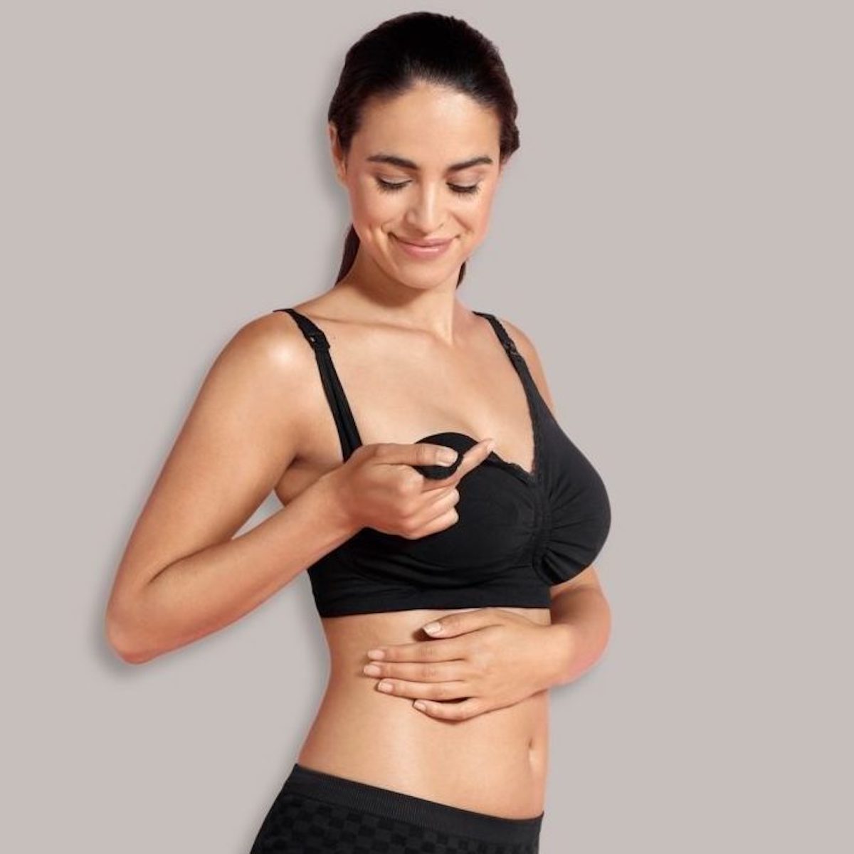 Carri-Gel gepolsterter BH für Schwangerschaft und Stillzeit XXL Carriwell Schwarz