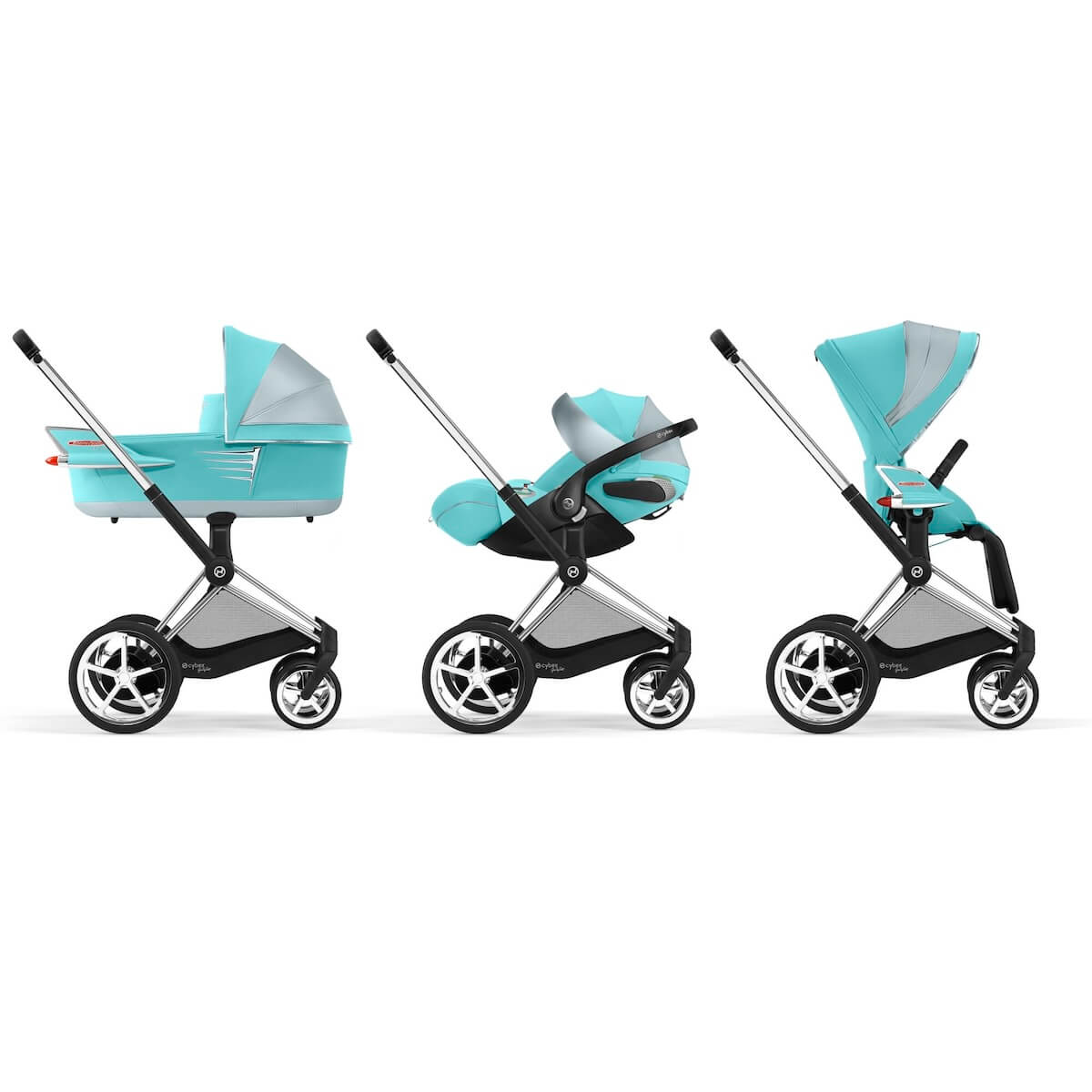Carrito completo ePRIAM Cybex Jeremy Scott light blue