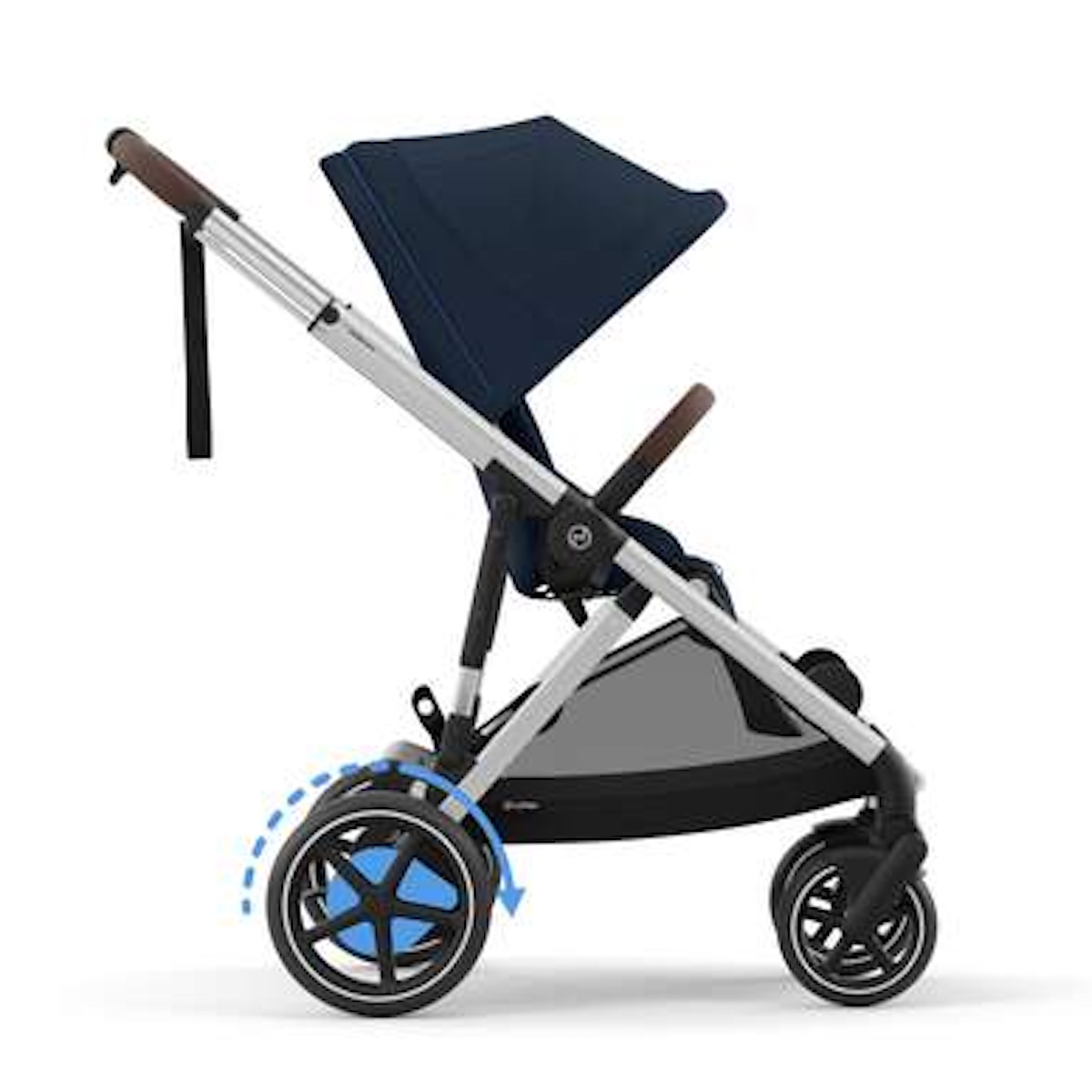 Carrito eGAZELLE S silver BP Cybex Ocean Blue-navy blue
