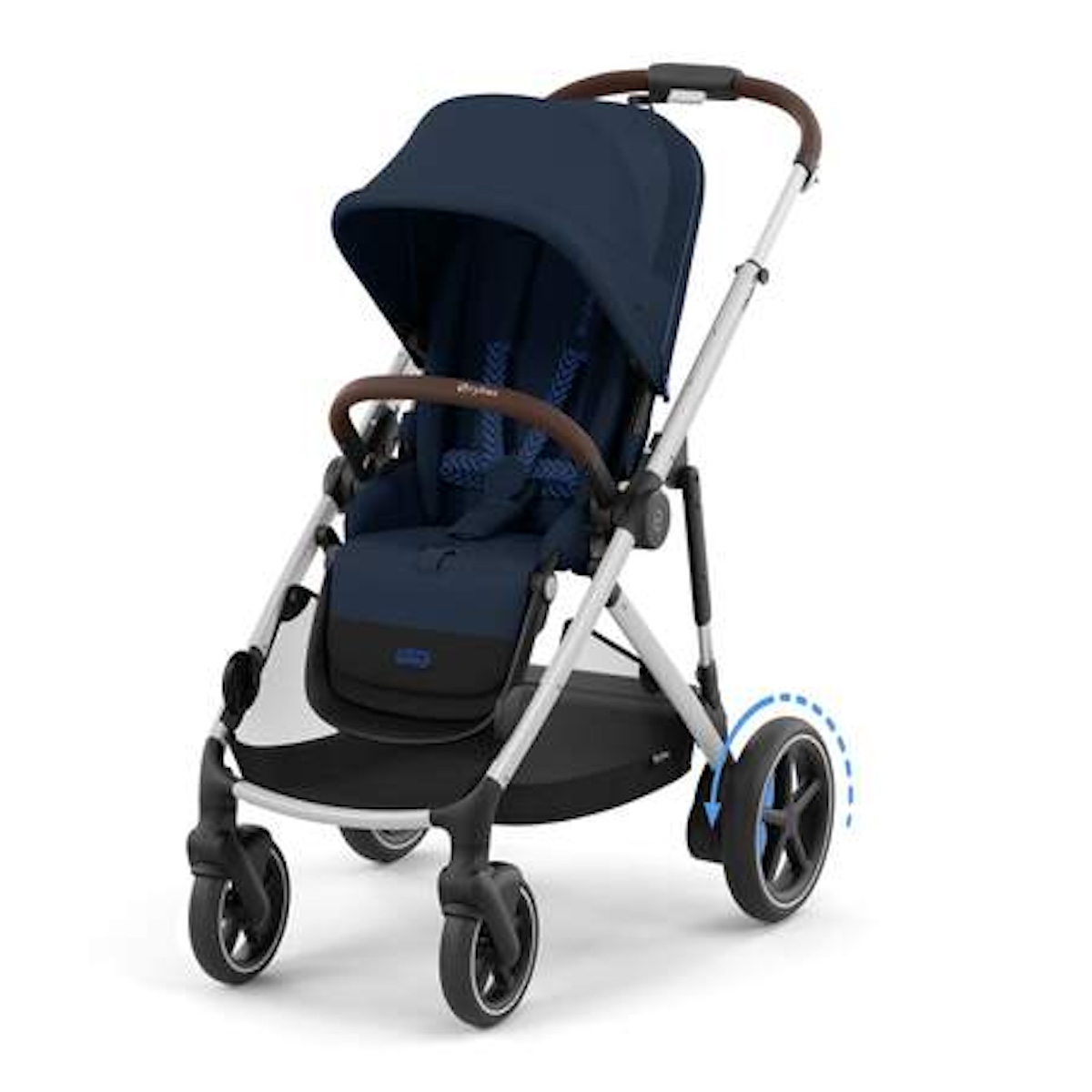 Carrito eGAZELLE S silver BP Cybex Ocean Blue-navy blue