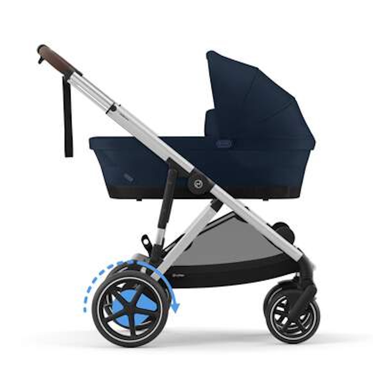 Carrito eGAZELLE S silver BP Cybex Ocean Blue-navy blue