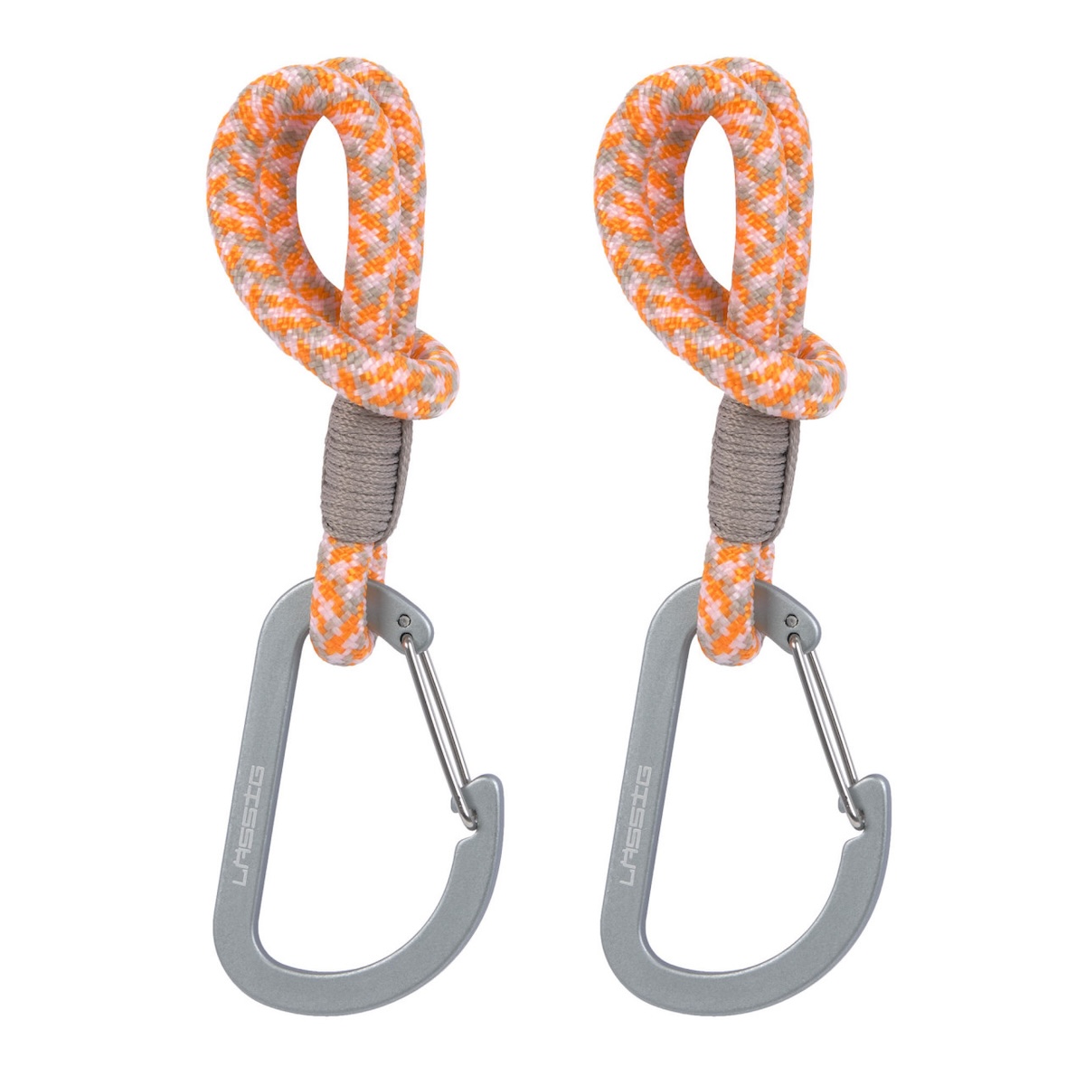 CAS MIX Kinderwagenhaken Cord 2 Stück beige/orange/lavendel Laessig