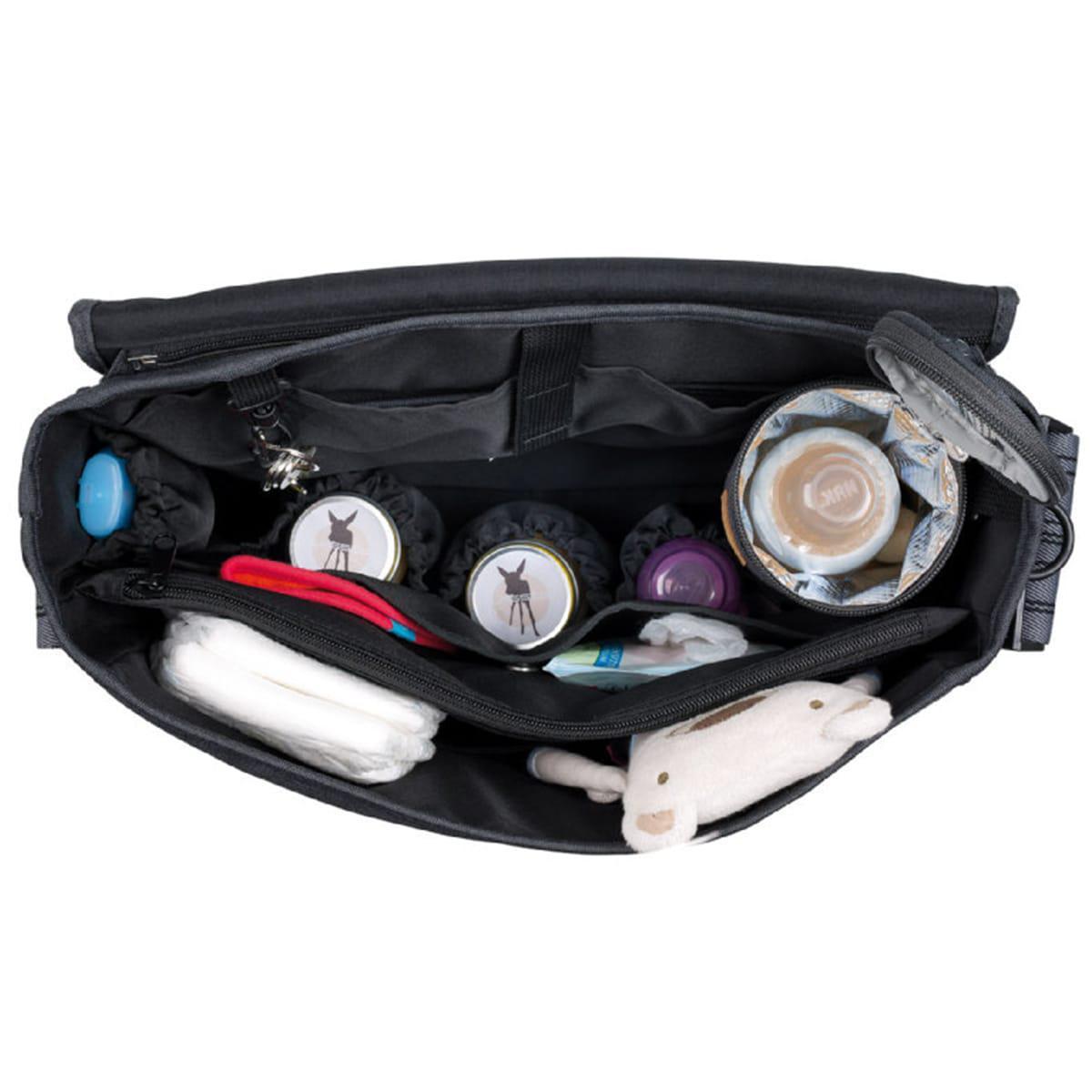 CASUAL PATCHWORK by Laessig Sac à langer Messenger bag Noir