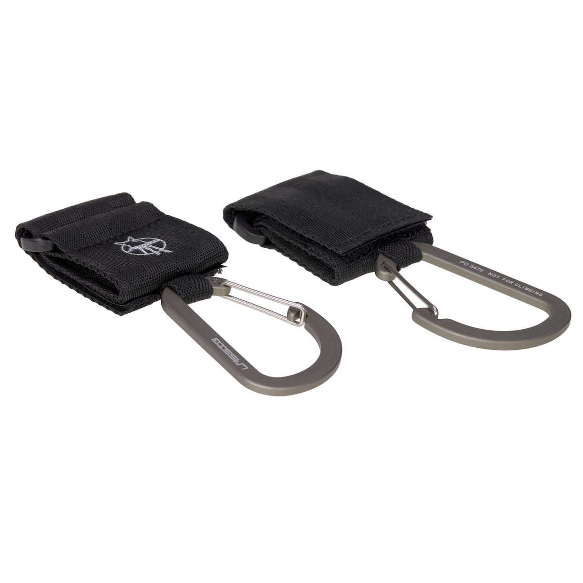 Casual Stroller Hooks with Carabiner 2 pack Laessig black