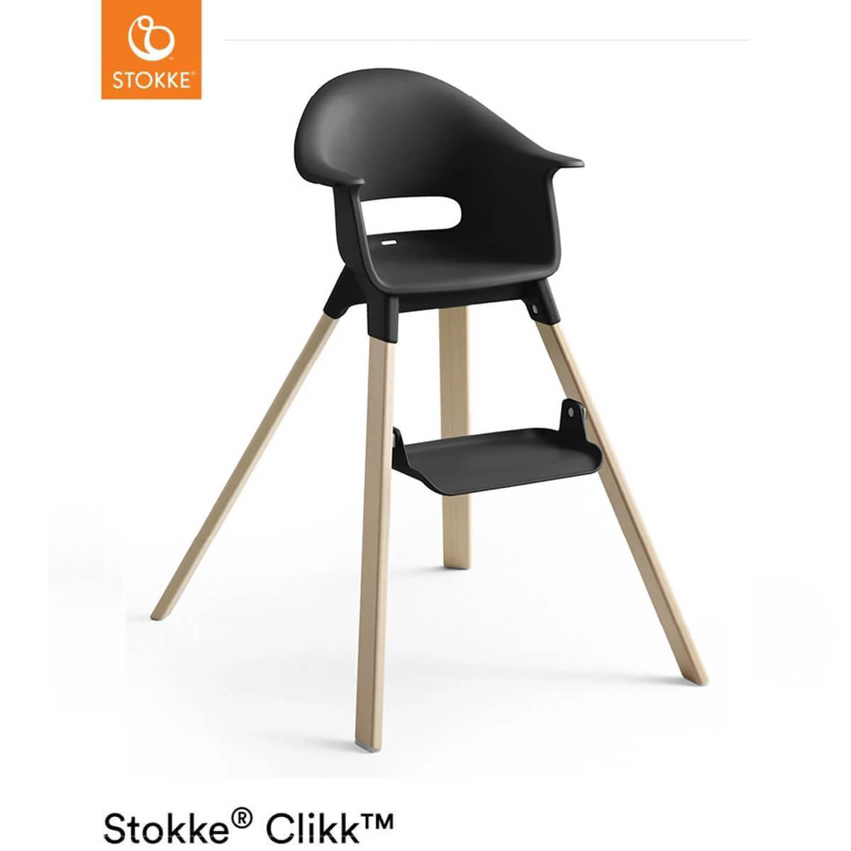 Chaise haute CLIKK™ Stokke black natural