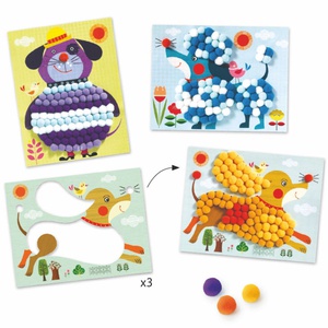 Collage mit Hunden zum Streichen LES PETITS Djeco