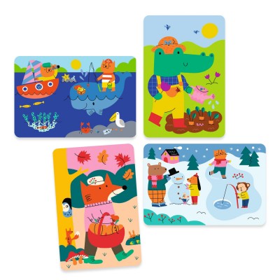 Coloriage 4 saisons Djeco