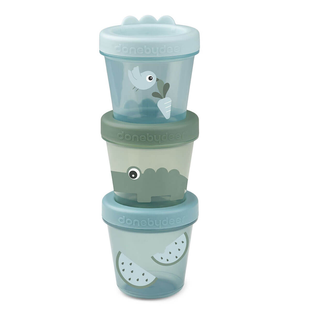 Contenedores porta alimentos 3-pack Croco Verde Done by Deer