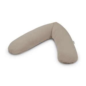Coussin avec housse muslin 190x40cm Theraline taupe