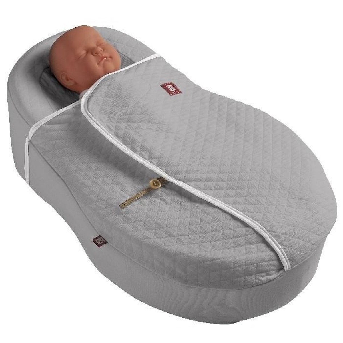 Couverture 0-3M ouatinée COCOONACOVER Redcastle fleur de coton-gris