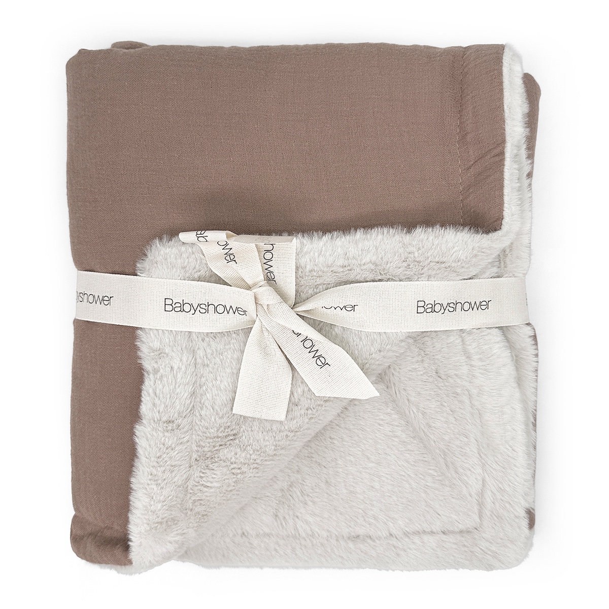 Couverture POLAIRE XL Babyshower caramel glacé