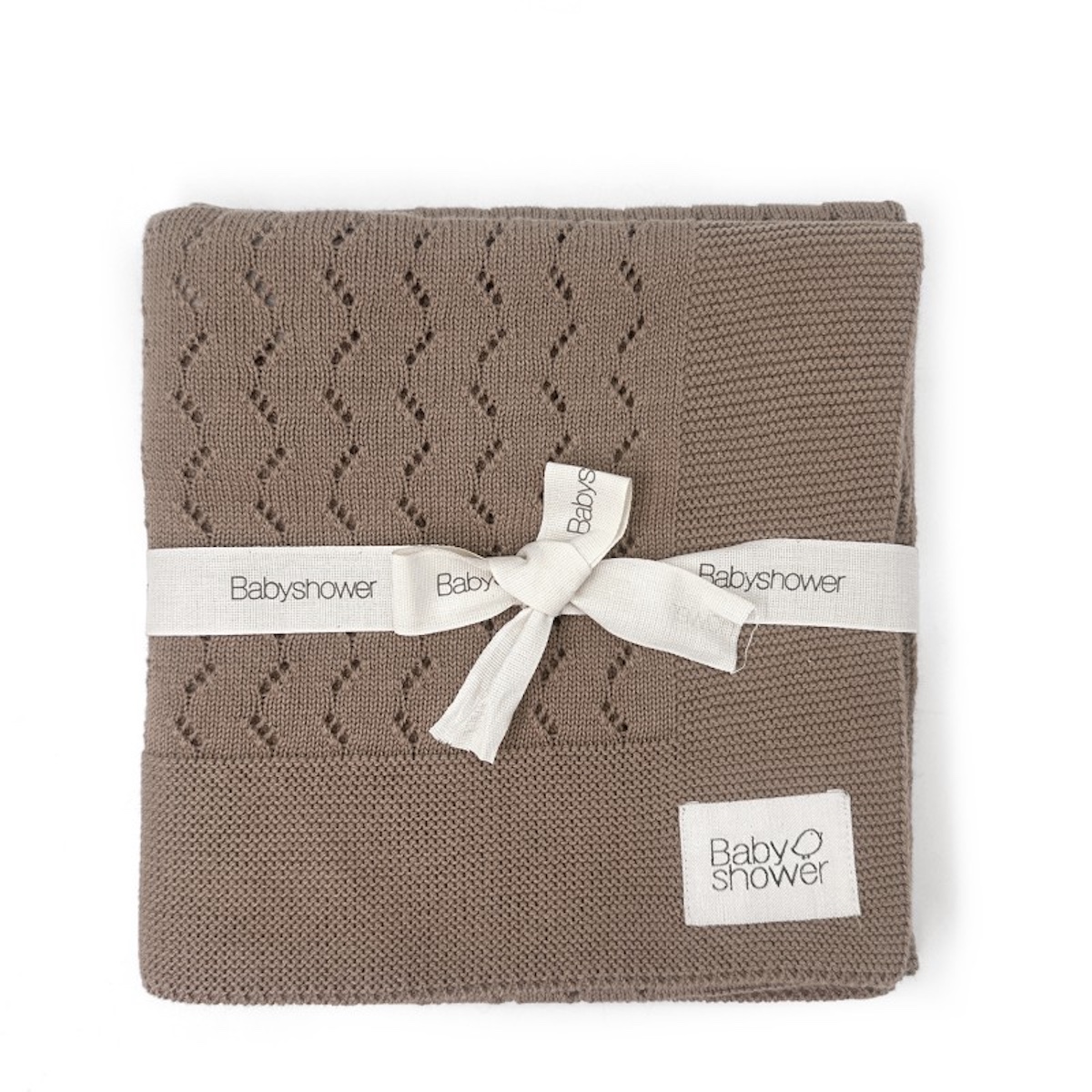 Couverture TRICOT classic Babyshower caramel glacé