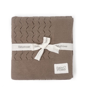 Couverture TRICOT classic Babyshower caramel glacé