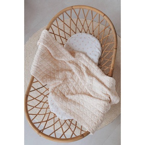 Decke 100x75cm Bamboom water peach